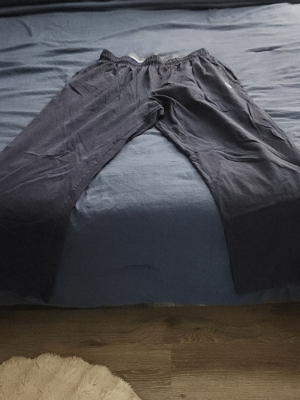 Champion Dark Blue Sweatpants with Gray Drawstring